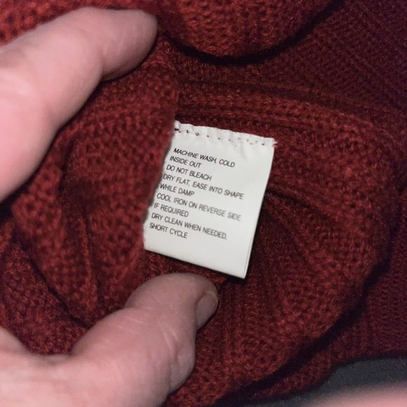 NWT Ferruche Mens Sz L Burgundy Crewneck Knitted Pullover Long Sleeve Sweater‎ - Picture 5 of 6